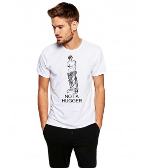 Tricou barbati alb - Not a hugger