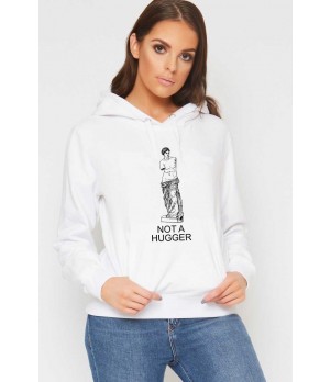 Hanorac dama alb - Not a hugger