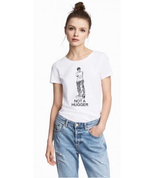 Tricou dama alb - Not a hugger