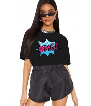 Tricou dama negru - OMG