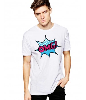  Tricou barbati alb - OMG