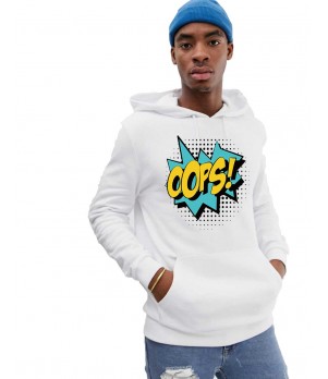 Hanorac Barbati Alb - Oops
