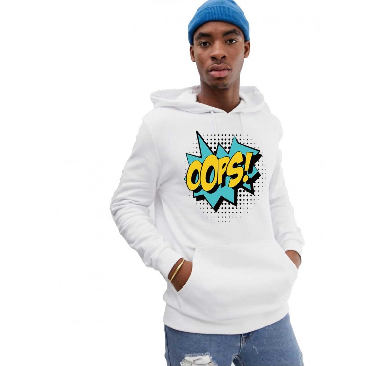Hanorac Barbati Alb - Oops Hanorac Barbati Alb - Oops