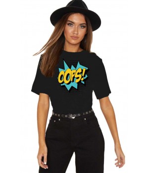 Tricou dama negru - Oops