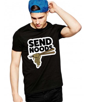 Tricou barbati negru - Send Noods