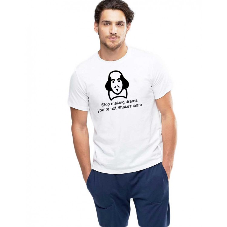 Tricou barbati alb - Shakespeare Drama Tricou barbati alb - Shakespeare Drama
