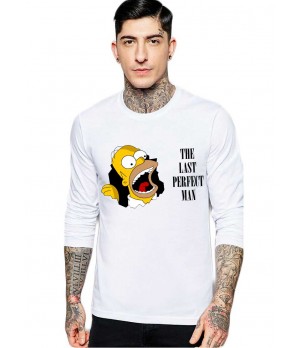 Bluza barbati alba - Simpson