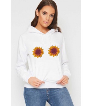 Hanorac dama alb - Sunflower
