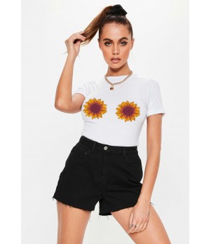 Tricou dama alb - Sunflower