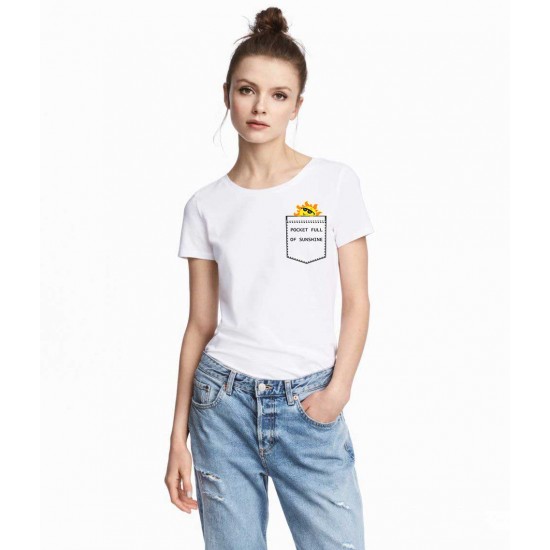 Tricou dama alb - Sunshine Tricou dama alb - Sunshine