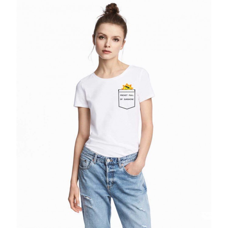Tricou dama alb - Sunshine Tricou dama alb - Sunshine