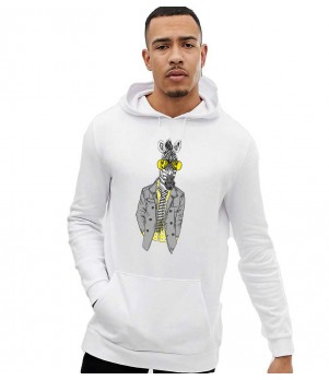 Hanorac Barbati Alb - Zebra Fashion