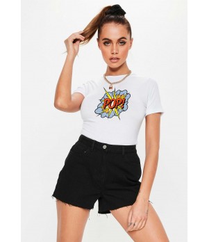 Tricou dama alb - POP