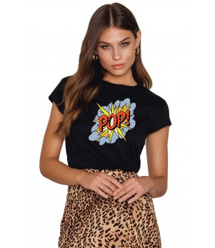 Tricou dama negru - POP