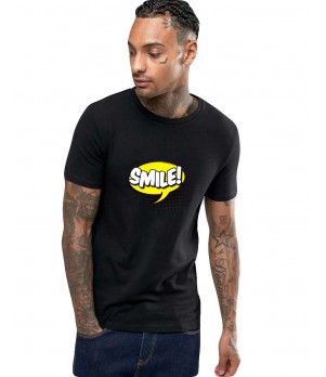 Tricou barbati negru - Smile