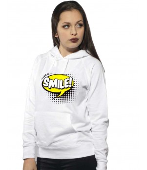 Hanorac dama alb - Smile