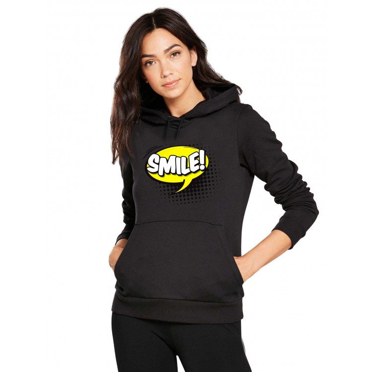 Hanorac dama negru - Smile Hanorac dama negru - Smile