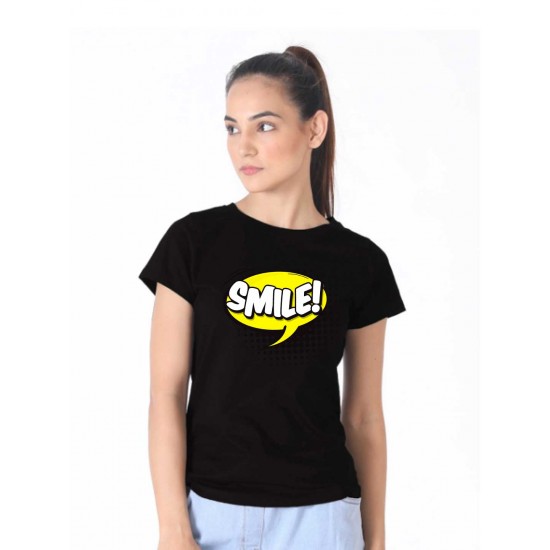Tricou dama negru - Smile Tricou dama negru - Smile
