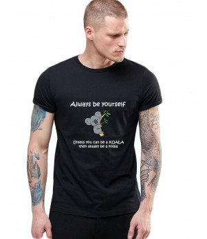 Tricou barbati negru, Be yourself, Koala