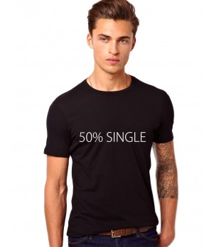 Tricou barbati negru 50% Single