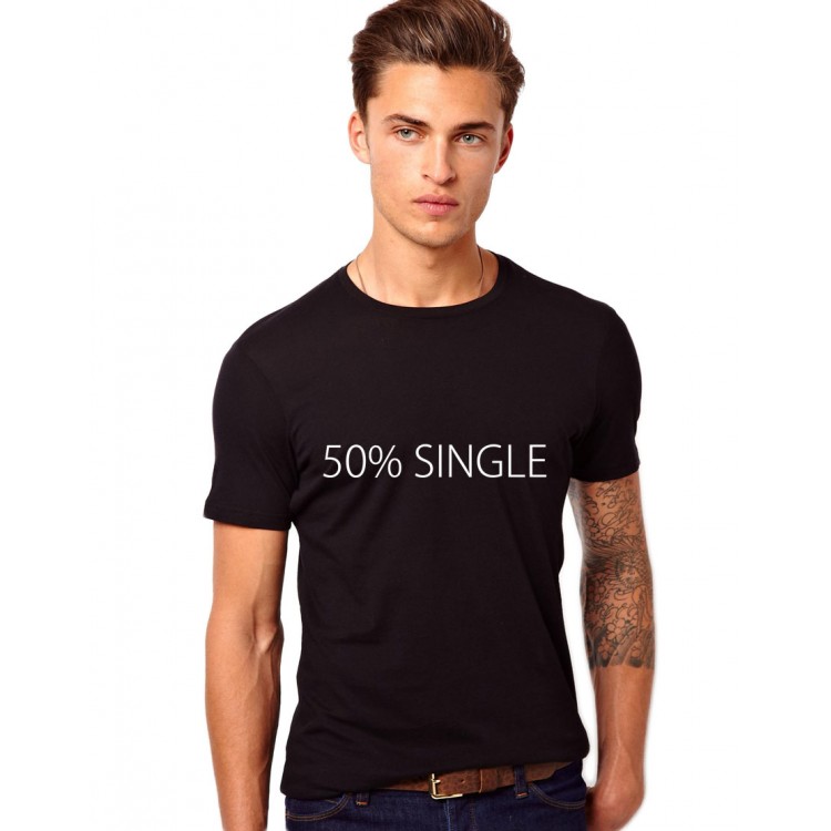 Tricou barbati negru 50% Single Tricou barbati negru 50% Single