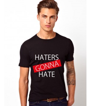 Tricou barbati negru Haters Gonna Hate 1