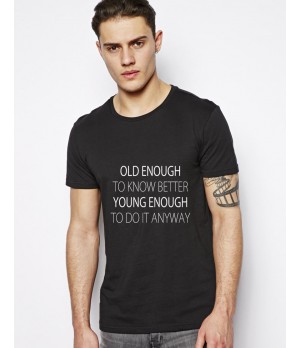 Tricou Old Enough - Negru