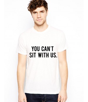Tricou Sit With Us - Alb