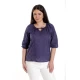 Bluza Dama, IE, Albastra cu broderie sparta