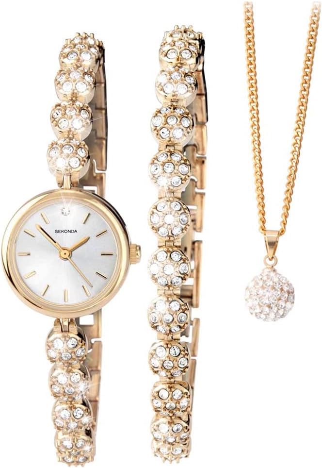 Ceas Barbati, Sekonda, Classic S-4682G.76, Set cu Pandantiv si bratara