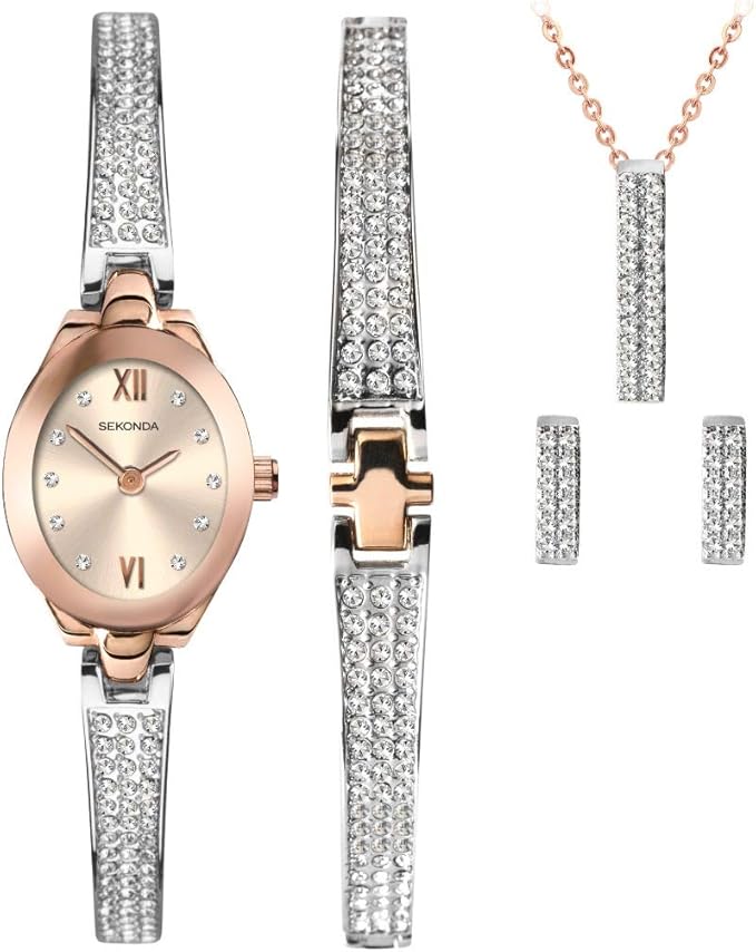 Ceas Barbati, Sekonda, Classic S-2924G.76, Set cu Pandantiv, bratara si cercei