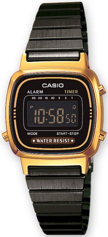 Ceas Dama CASIO VINTAGE GOLD BLACK LA-670WEGB