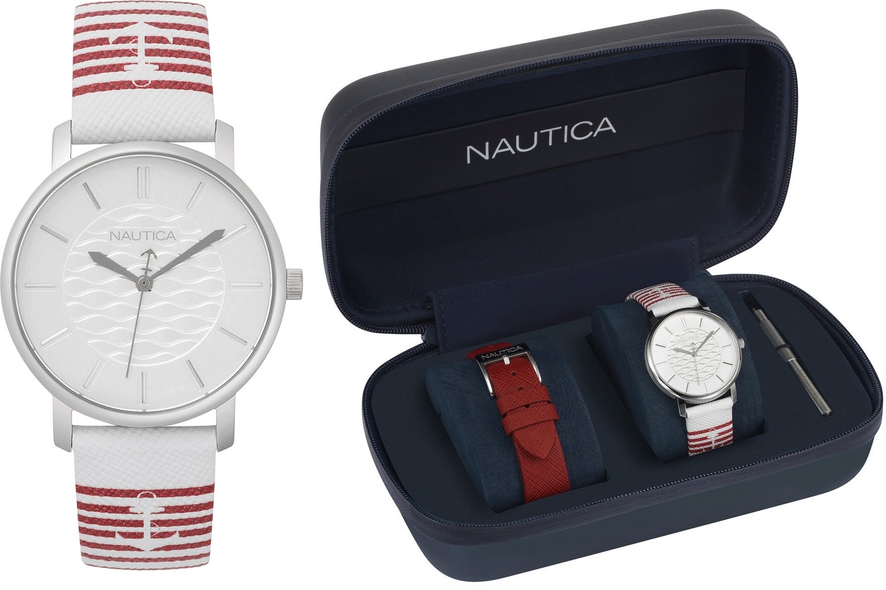 Ceas NAUTICA CORAL GABLES Special Pack + Extra Strap NAPCGS007