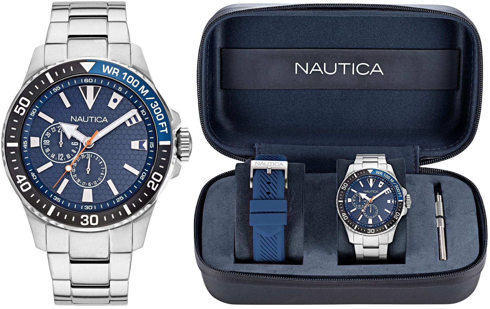 Ceas Barbati, NAUTICA FREEBOARD Special Pack + Extra Strap NAPFRB928