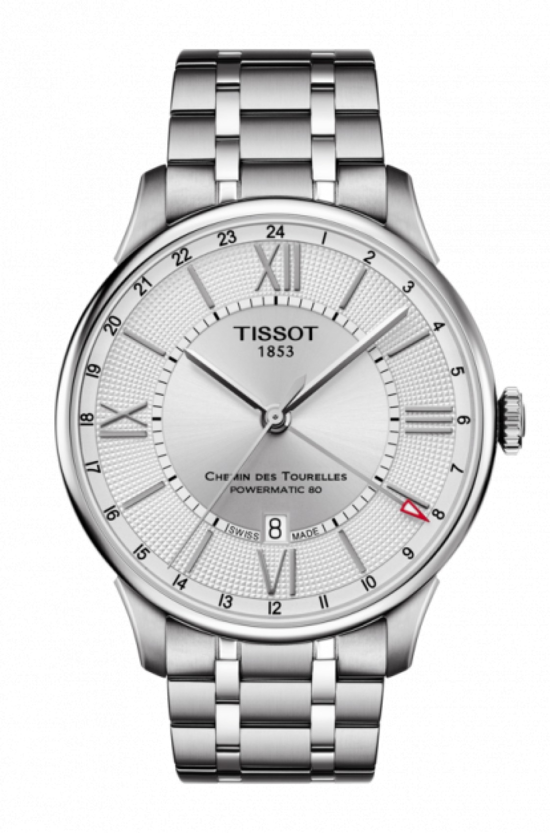 Ceas Barbati, TISSOT CHEMIN DES TOURELLES - POWERMATIC 80 GMT T0994291103800