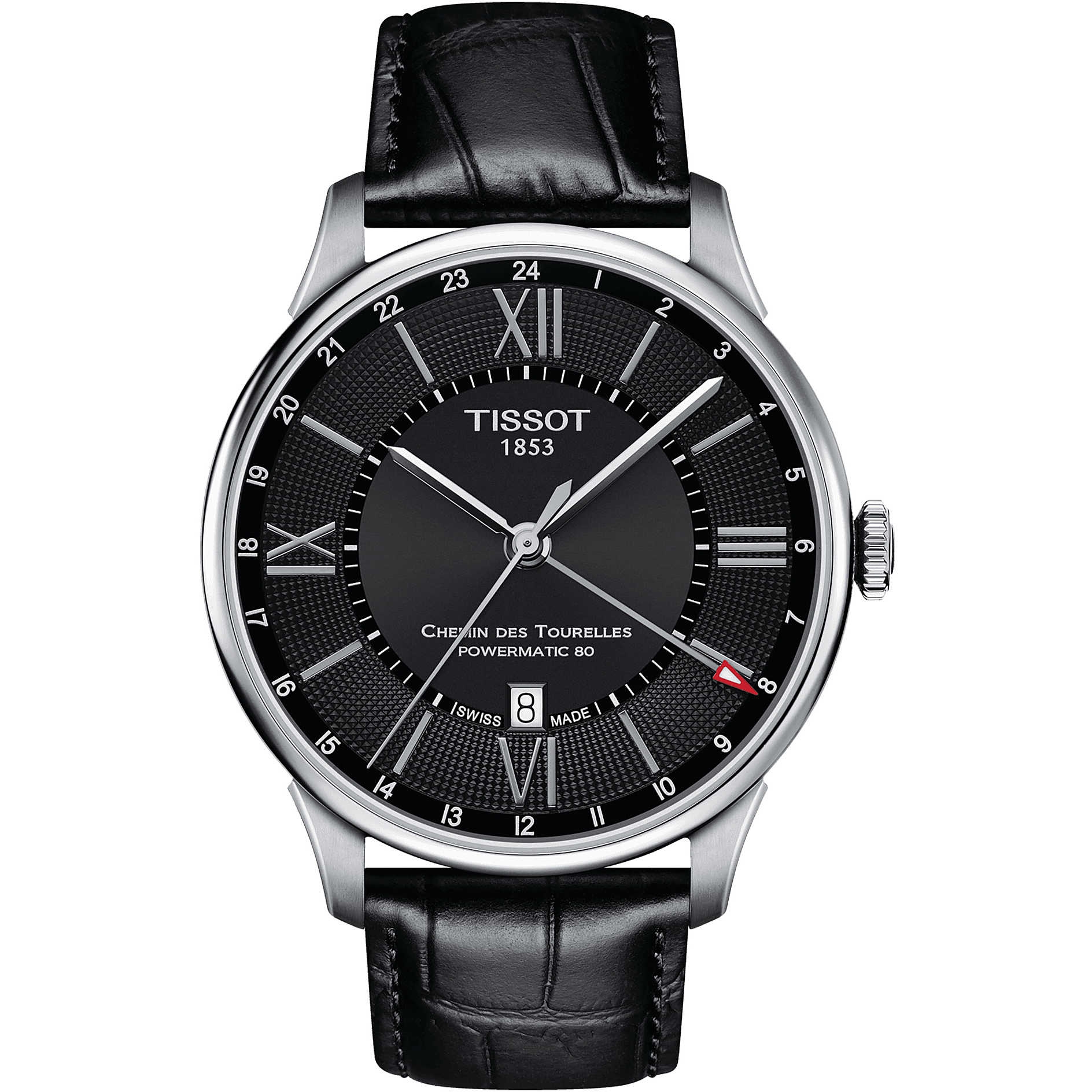 Ceas Barbati, TISSOT CHEMIN DES TOURELLES POWERMATIC 80 GMT T0994291605800