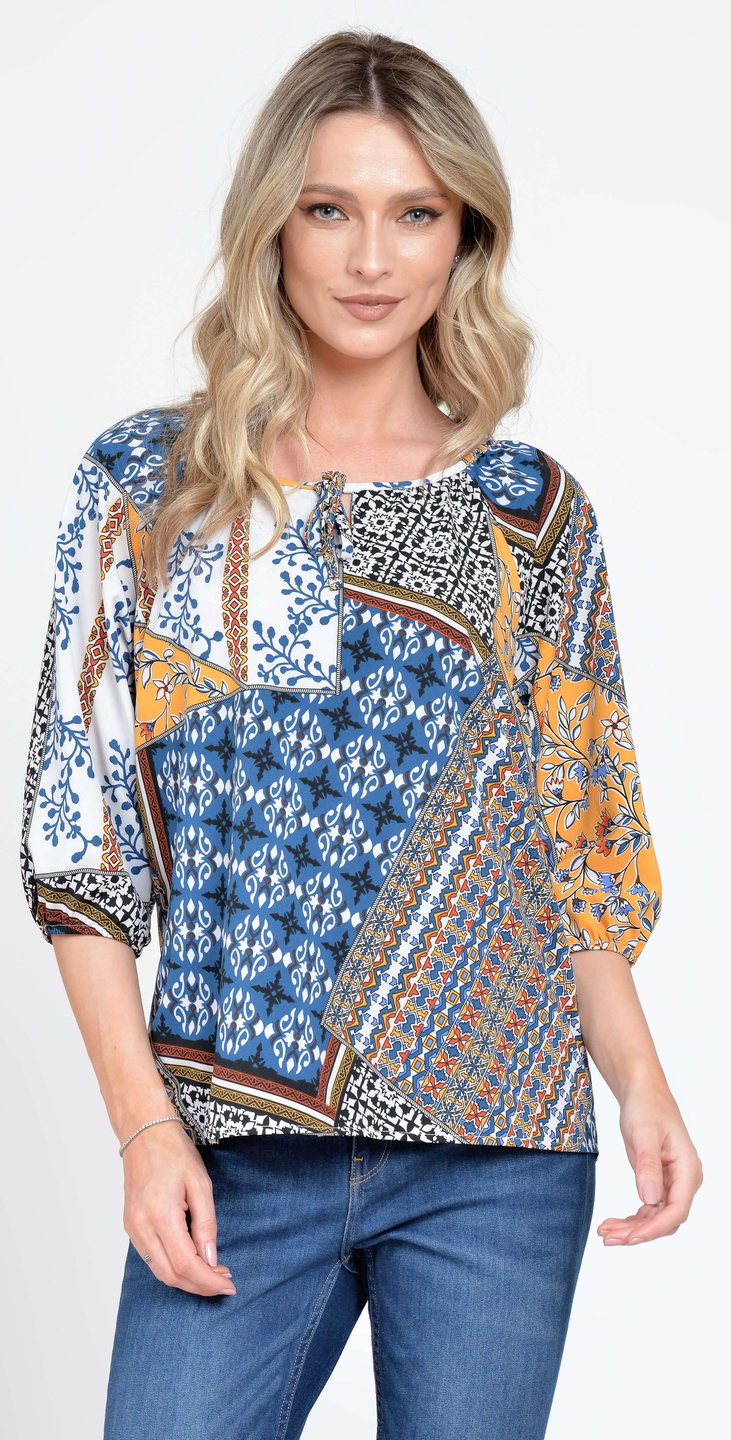 Bluza IE Dama cu Maneca 3 sferturi, Multicolor