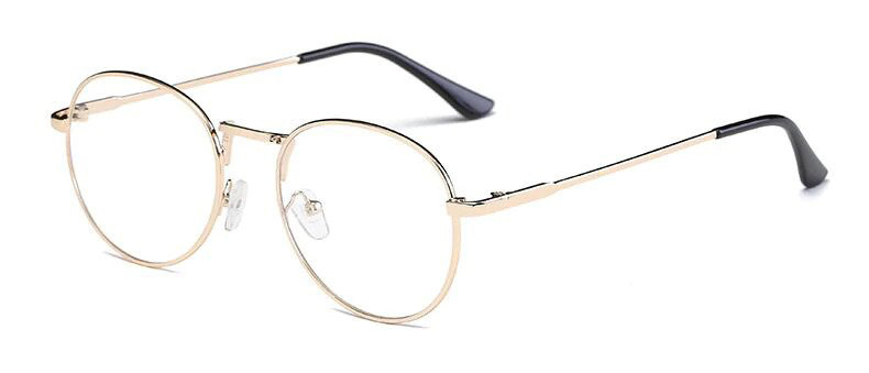 Ochelari - Rame cu lentile transparente Harry Potter Semirotund Oval John Lennon Auriu