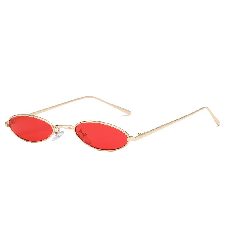 Ochelari de soare dama Retro Ovali Vintage Rosii
