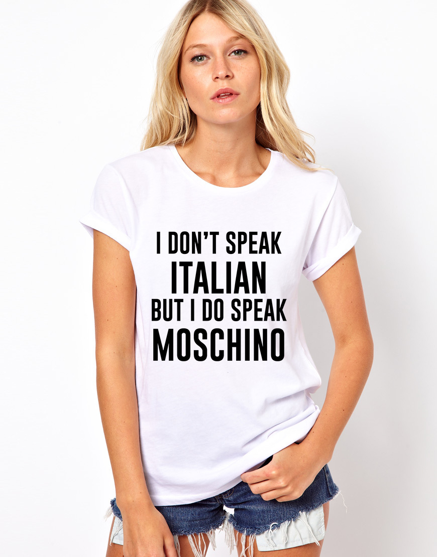 Tricou dama alb  - I speak