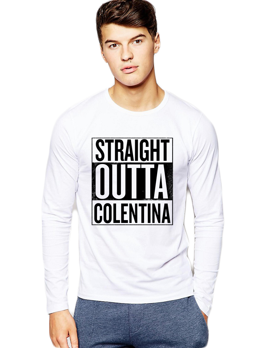 Bluza barbati alba - Straight Outta Colentina
