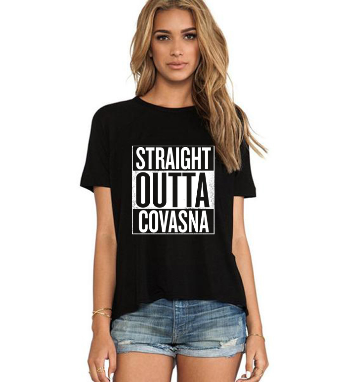 Tricou dama negru - Straight Outta Covasna