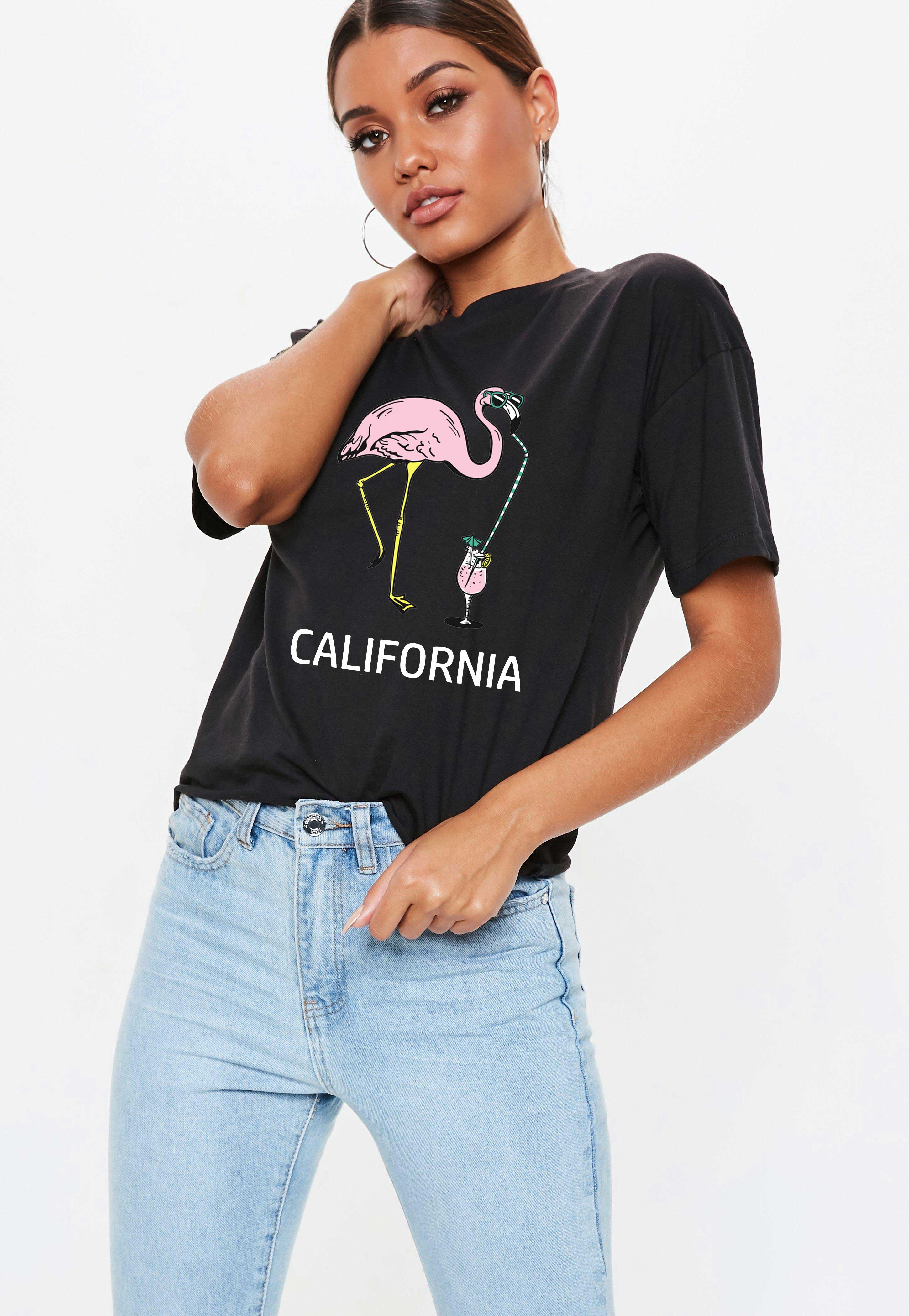 Tricou dama negru - California