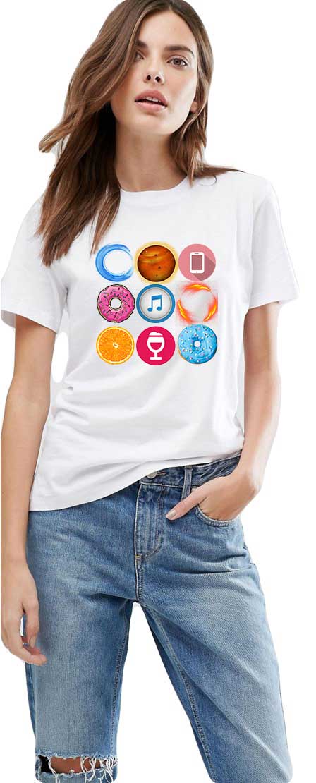 Tricou dama alb - Circle