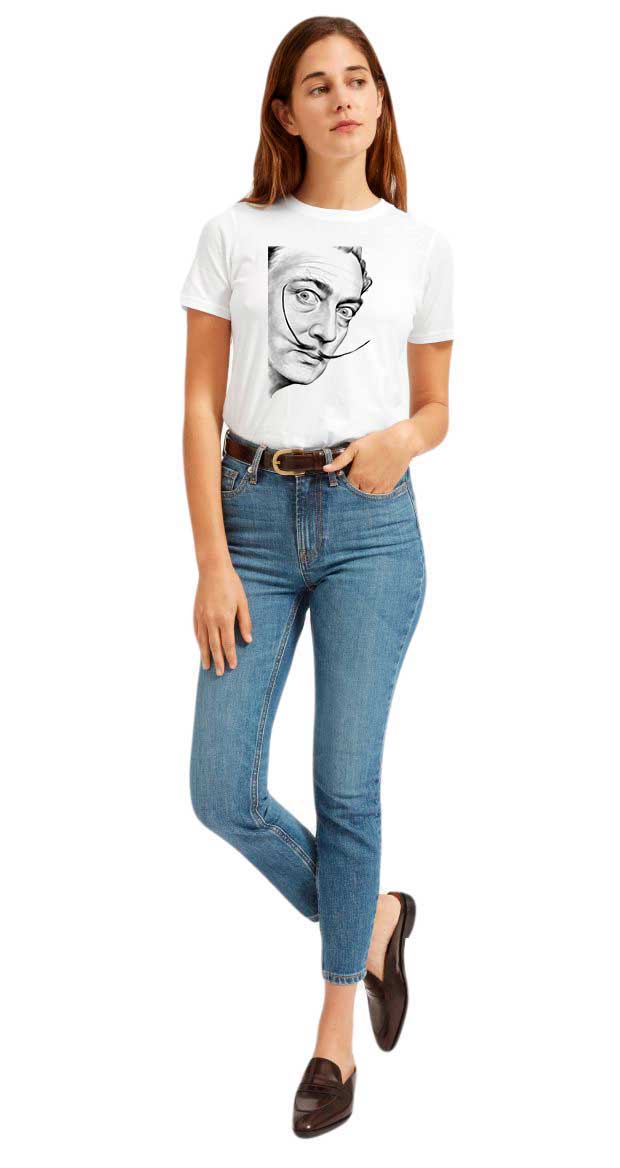 Tricou dama alb - Dali - Portret