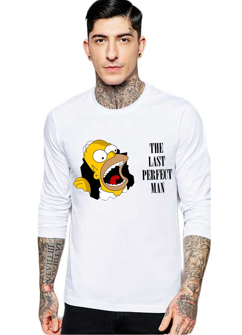 Bluza barbati alba - Simpson