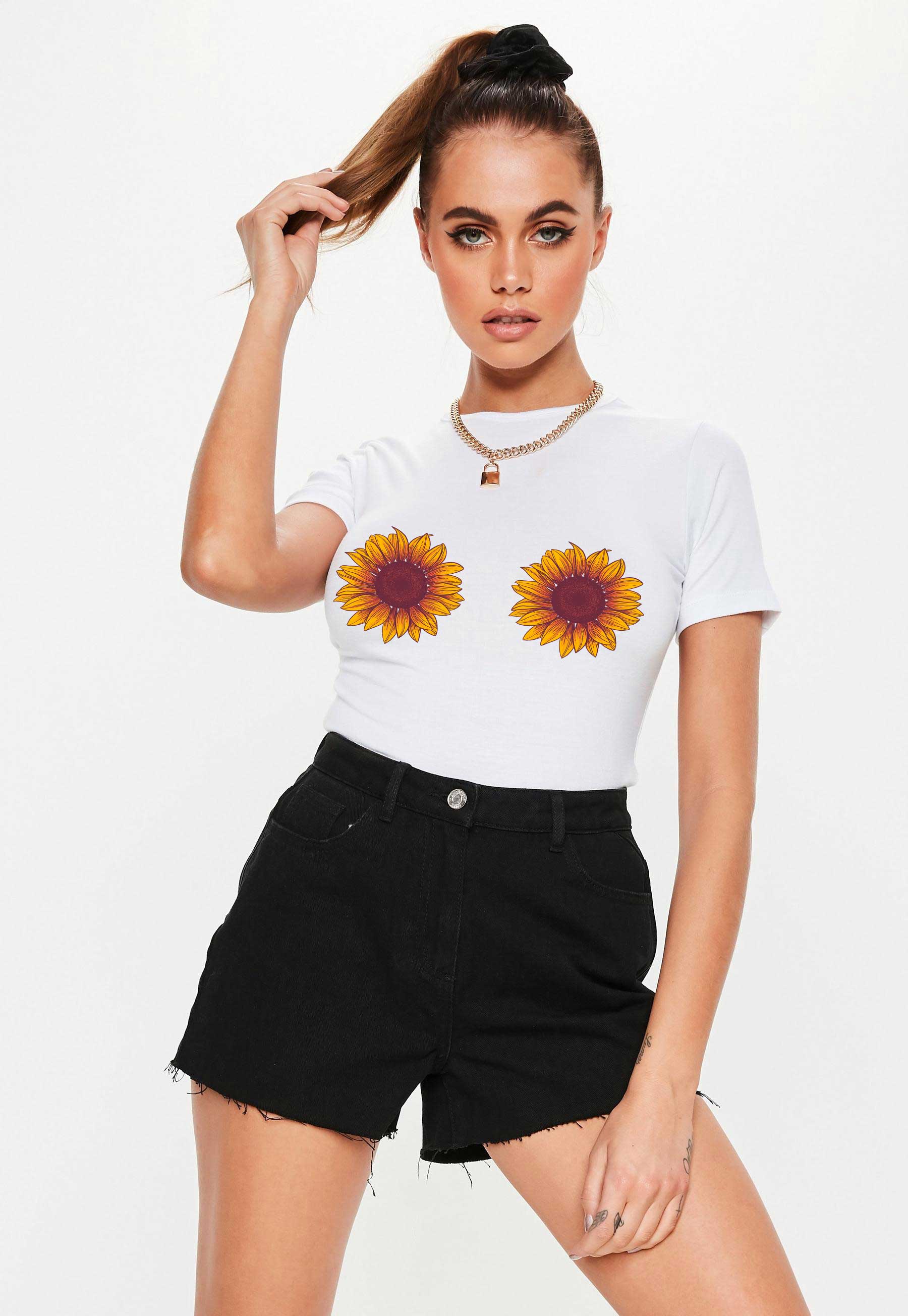 Tricou dama alb - Sunflower