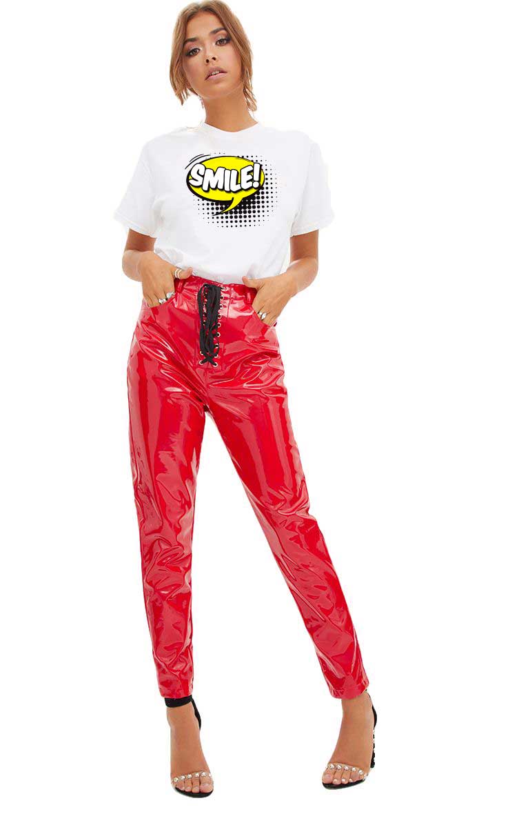 Tricou dama alb - Smile