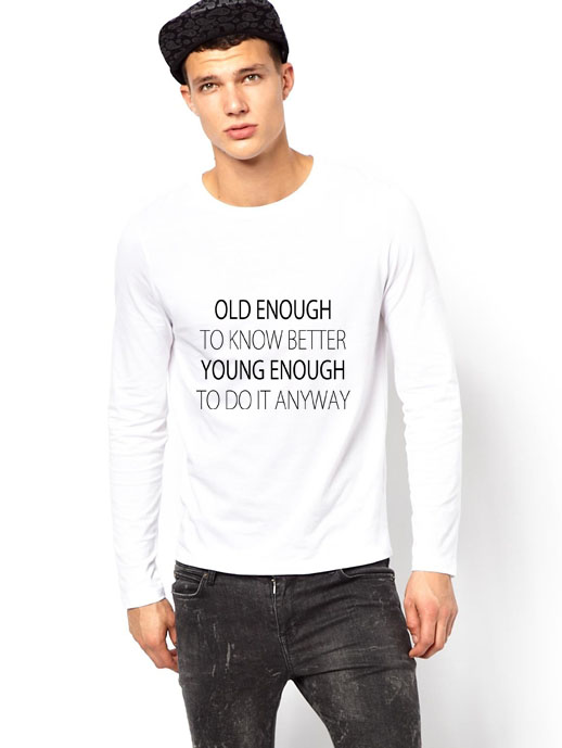 Bluza alba, barbati, Old and Young